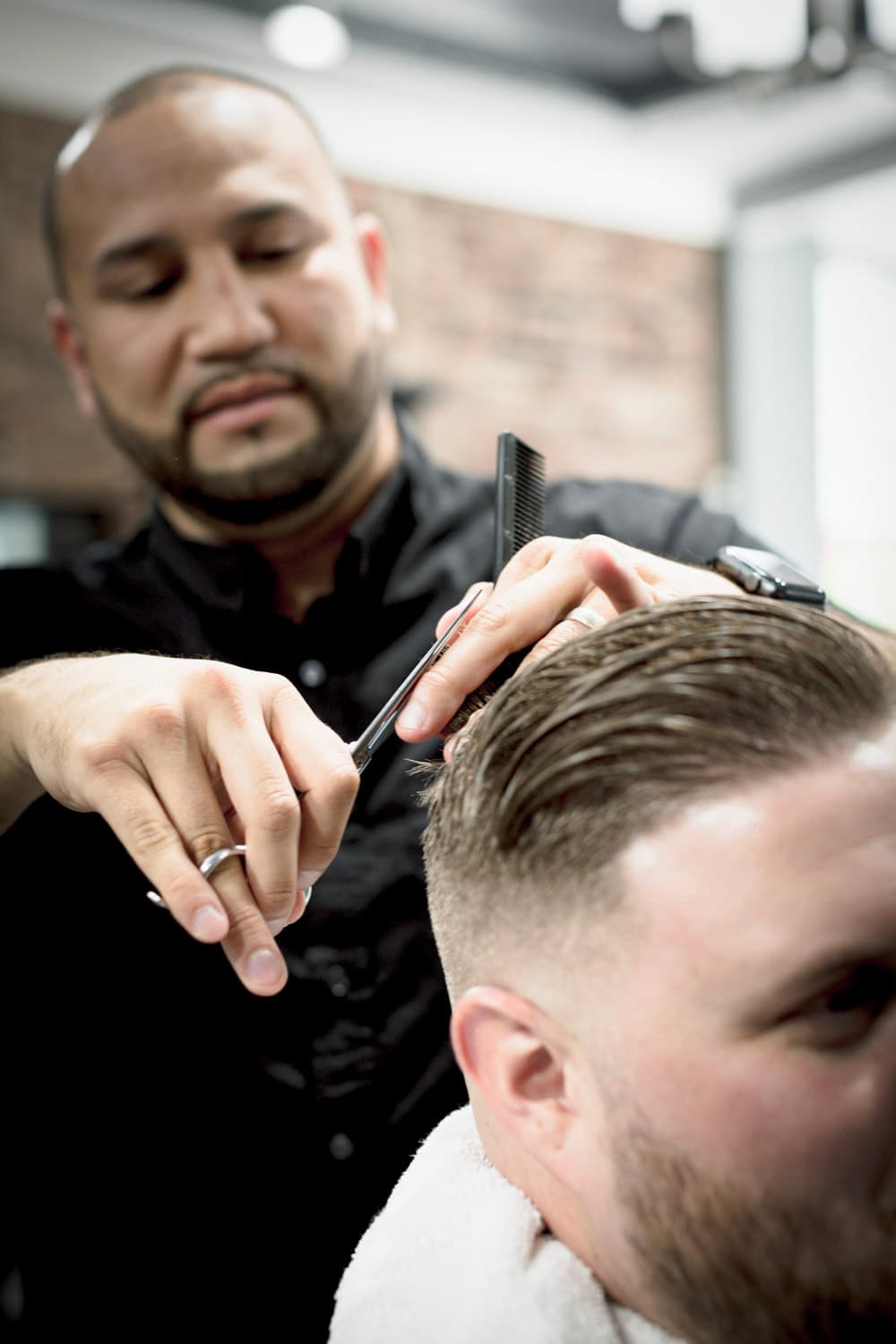 High End Barbershop workspace and equipment